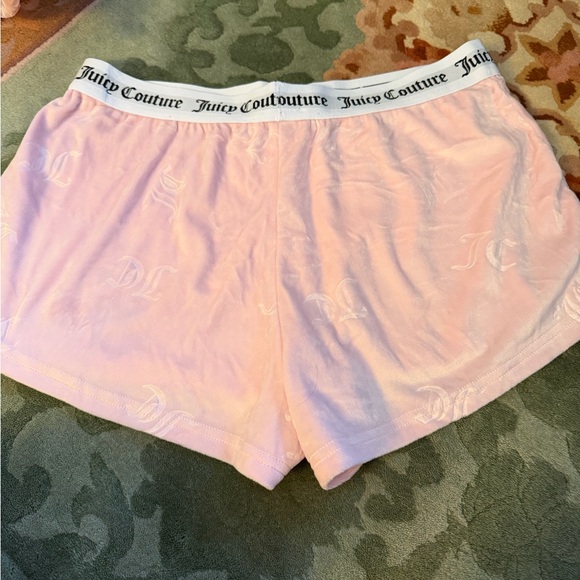Juicy Couture Light Pink Logo Embroidered Sleep Shorts - Picture 2 of 2